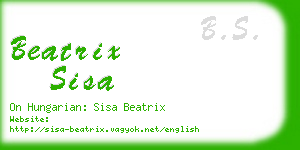 beatrix sisa business card